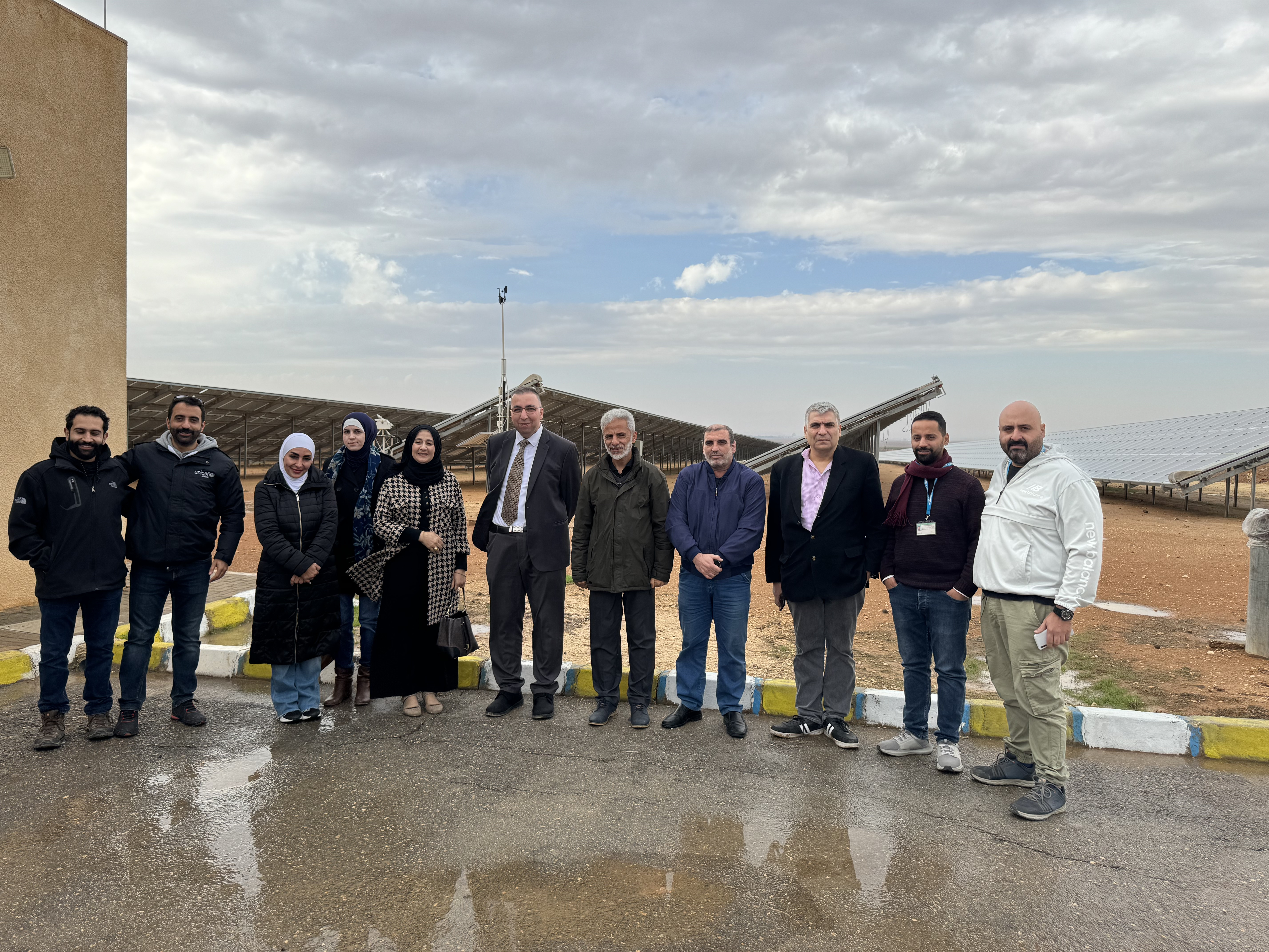 Visit to the Zataary Syrian refugee camp solar energy station. 
